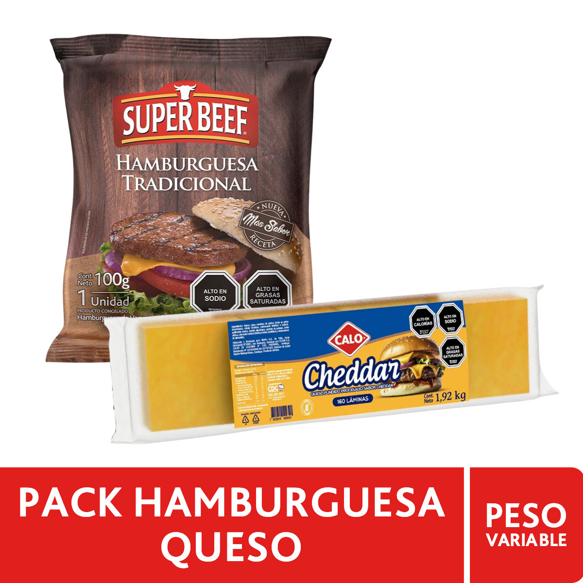 Pack Hamburguesa Queso